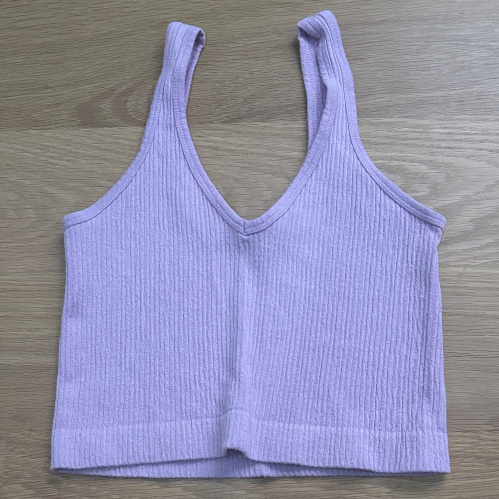 Urban Outfitters Lilac Ribbed Crop Top